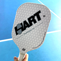 Raquette de pickleball HART PADDOPRO XII en fibre de carbone pressée à chaud, sans bordure, rectangulaire de 16 pouces avec coins arrondis, professionnelle, approuvée par l'USAPA