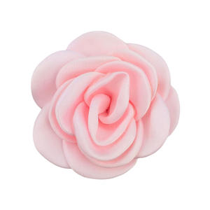 कस्टम 6 सेमी फैशन सैटिन कपड़े बालों के फूलों के साथ बालों के फूल बाल सामान के लिए जले हुए फूल - Product Image 2