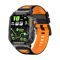 Montre connectée homme YK12 tendance 2026, écran carré HD IPS, suivi du sommeil magnétique, lampe de poche, fréquence cardiaque, IP67, rappel d'appel