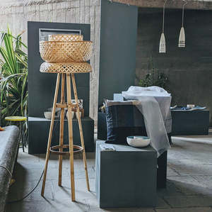 Moderne Rétro Asie du Sud Éclairage Naturel Salon Rotin Lanterne Debout Décor À La Maison Pâques HL4020 - Product Image 4