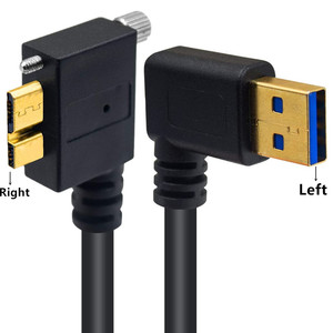 2025ใหม่3.0กับไมโคร5pin 3.0ข้อมูลอะแดปเตอร์ชนิด USB3.0กับไมโคร3.0สายเคเบิล5PIN มุมฉากสายแผง USB-A ด้วยสกรู - Product Image 2