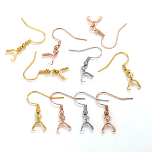 Wholesale 18K Gold Plated Pendant Melon Seeds Clasp Stainless Steel Ear Wire <b>Earring</b> <b>Hooks</b> 0.7*21mm Jewelry Making Diy Findings - Product Image 5
