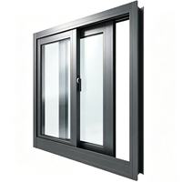 Ventana Corredera de Aluminio con Acabado de Corte y Doblado, Resistente a la Intemperie, para Decoración de Balcón Exterior de Apartamentos