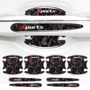 Nouvelle bande de protection anti-collision en fibre de carbone forgée avec motif époxy pour le bol de la porte <span class=keywords><strong>et</strong></span> la poignée de la voiture, avec <span class=keywords><strong>logo</strong></span> sportif - Product Image 1