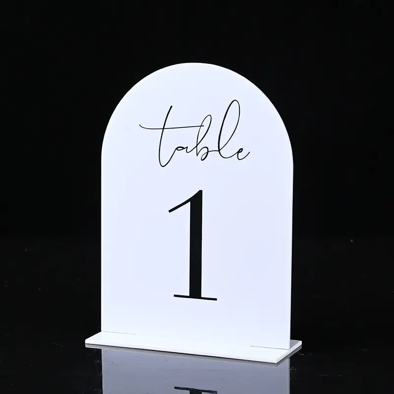 Acrylic Wedding Place Cards custom Solid color Acrylic Sign Table Number Signs