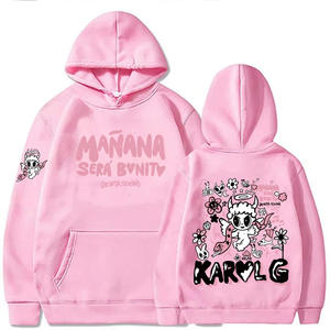 Felpa con Cappuccio <span class=keywords><strong>Karol</strong></span> G all'Ingrosso, Stampa Personalizzata Msb Forever Bichota Season, Pullover Unisex in Cotone, Sudadera <span class=keywords><strong>Karol</strong></span> G - Product Image 3