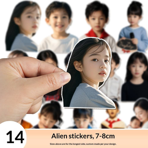 Pegatinas Personalizadas con Retratos, Pegatinas Adhesivas Personalizables con Dibujos Animados, Pegatinas Troqueladas <span class=keywords><strong>para</strong></span> Diarios, Forma Irregular - Product Image 5