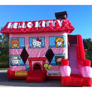 <strong>Hello</strong> House <strong>Kitty</strong> Cat <strong>Inflatable</strong> Bounce Castle Bouncy House pink Jumping <strong>Inflatable</strong> Combo Jumpers Outdoor <strong>Bouncers</strong> for Girls - Product Image 2