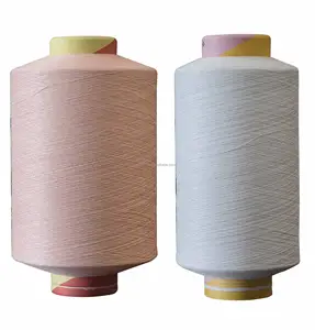 DTY-Hilo de filamento de poliéster semiopaco, algodón como 32S