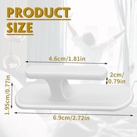 Ensemble de crochets muraux sans perçage en plastique ABS avec sangle à cordon et installation sans perçage - Accessoires pour rideaux en tissu non tissé