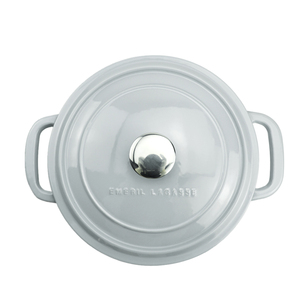 Four hollandais rond <span class=keywords><strong>en</strong></span> <span class=keywords><strong>fonte</strong></span> Offres Spéciales avec revêtement <span class=keywords><strong>en</strong></span> émail Casserole avec couvercle et double poignée - Product Image 5