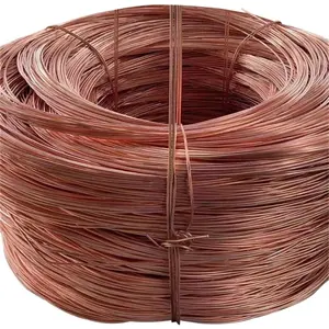 Sucata cobre fio fornecimento industrial metal venda a granel vermelho brilhante cobre fio sucata reutilização
