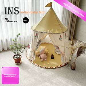 เต็นท์เด็กอินเดีย ป้องกันสิ่งแวดล้อมภายในอาคาร สำหรับเด็กหญิง เด็กชาย แบบพกพา ใช้ได้ทั้งใน<span class=keywords><strong>บ้าน</strong></span>และนอก<span class=keywords><strong>บ้าน</strong></span> รูปทรงปราสาท <span class=keywords><strong>บ้าน</strong></span>หลังเล็ก พับเก็บได้ ของเล่นบ้านเด็ก - Product Image 3