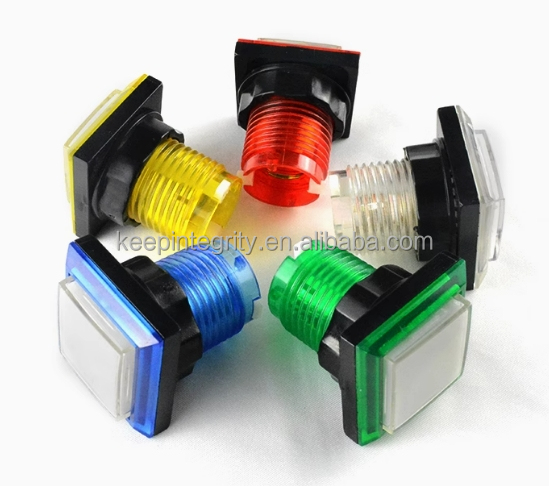 33mm Small Square Transparent Strip Light Button Switch Game Console Connector Accessories