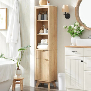Farmhouse <strong>Tall</strong> Corner <strong>Bathroom</strong> <strong>Cabinet</strong> <strong>Free</strong> <strong>Standing</strong> Toilet Linen <strong>Cabinet</strong> - Product Image 1