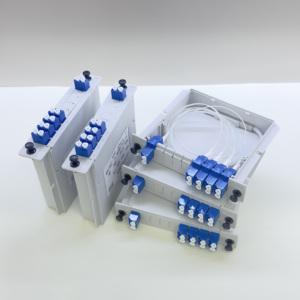 ตัวแยกสัญญาณออปติคอล PLC แบบเสียบปลั๊ก 1x8 LC UPC ยอดขายดี ลดการสูญเสียสัญญาณในการเชื่อมต่อ สำหรับเครือข่ายไฟเบอร์ - Product Image 4