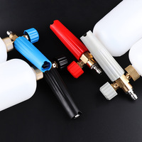 2024 bricolage lave-auto pistolet à eau neige canon à mousse nettoyeur haute pression tuyau d'eau 1 litre mousse lance machine de lavage de voiture