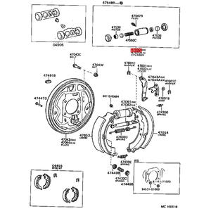 Cylindre de roue arrière 47550-22100 CR40 CR40G CR41 CR42 pour <span class=keywords><strong>Toyota</strong></span> Lite <span class=keywords><strong>Ace</strong></span> Noah Cresta CR412C Chaser LX80 - Product Image 6