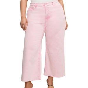 Nouveaux produits, étiquette personnalisée, vêtements surdimensionnés pour maman et femme, pantalons décontractés, jeans roses pour femmes - Product Image 2