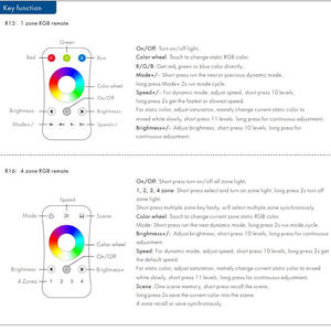 R15 1ゾーンRGB高感度カラー調整タッチホイールワイヤレスRFタッチリモコン5年保証 - Product Image 4