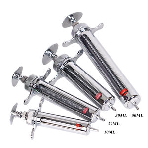 10ml/20ml/30ml/50ml veteriner enjektör paslanmaz çelik gövde cam tüp kanatlı hayvancılık enjeksiyon Vaccination şırıngalar - Product Image 1