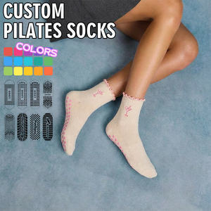 Calcetines de Pilates BiLu con Puntos de PVC Antideslizantes, Calcetines de Yoga para Ejercicios de Barre para Mujer - Product Image 1