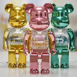 Ready To Ship 400% 28cm Colourful Kaw Bearbrick Companion Tide Play Doll Fashion Action Figures Of Home Decoration