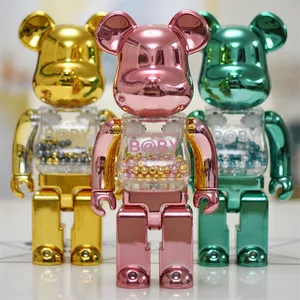 Sẵn sàng để tàu 400% 28cm đầy màu sắc kaw bearbrick đồng hành thủy triều chơi búp bê thời trang hành động con số của trang trí nội thất