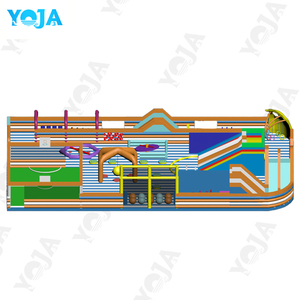 Parcours d'obstacles gonflable extérieur durable et de grande taille, château gonflable commercial pour enfants, utilisation dans les parcs d'attractions et les aires de jeux - Product Image 6