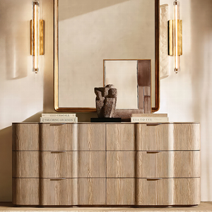 خزانة ملابس أنيقة من الخشب الصلب 6 أدراج من KYOTO وحدة تخزين واسعة 6 أدراج لغرف النوم وغرف المعيشة وأدوات التجميل - Product Image 1