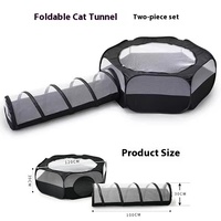 Maison pliable pour animaux de compagnie Suntech de haute qualité et tente pour chien, tunnel pour chat, rayé, certifié CE, maille en polyester, 1,5 kg pour le camping
