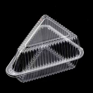 Quantité minimale de commande 1000 pièces Triangle clair en plastique PET matériel boîte à clapet à emporter cuisson emballage Sandwich boîte Salades Hamburger conteneurs - Product Image 2