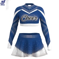 Uniforme de Animadoras Directo de Fábrica, Logotipo Personalizado, Nombre y Número, Sublimación, Spandex Transpirable para Equipos, Precio al por Mayor