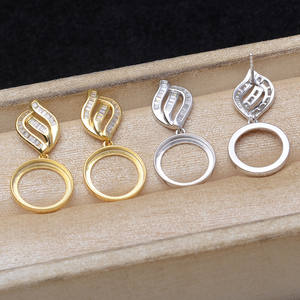 Support de pendentif rétro Mabei en argent S925, 13,6-13,8 mm, accessoires DIY pour boîte à bijoux en perles, modèle Chine 15660 - Product Image 1