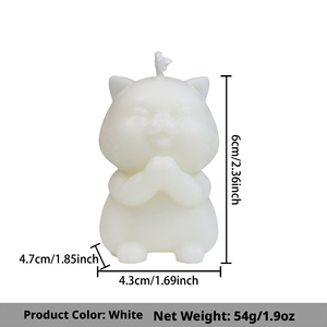 <span class=keywords><strong>Vela</strong></span> Aromática Artesanal de Cera de Soya con Forma de Gato, Decoración 3D de Dibujos Animados, Regalo para el Día de San Valentín, Pascua, Ramadán - Product Image 6
