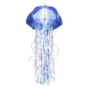 2023 new Blue Ocean Jellyfish Changing Chandelier Wedding Light DIY Hanging Jellyfish Lamp Decorations