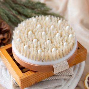 <span class=keywords><strong>Brosse</strong></span> Corporelle Manuelle Ronde à Poils Naturels pour Drainage Lymphatique, Massage <span class=keywords><strong>Anti</strong></span>-<span class=keywords><strong>Cellulite</strong></span> et Exfoliation sous la Douche, <span class=keywords><strong>Brosse</strong></span> Sèche en <span class=keywords><strong>Bois</strong></span> - Product Image 2