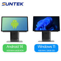 Caisse enregistreuse électronique Suntek, vente directe d'usine, EPOS, appareil POS 15,6'', compatible Android/Windows/Linux, résolution 1920x1080