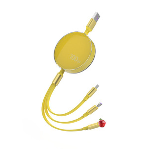 Câble USB de charge rapide 3 en 1 100W 5A, conducteur en cuivre pur, adapté pour <span class=keywords><strong>iPhone</strong></span>, Android, type C, ordinateur, gaine en TPE - Product Image 4