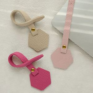 Hexagonal Handbag Accessories Multi-<b>coloured</b> PU Leather Keychain Pendant <b>Colourful</b> Handmade Gifts - Product Image 5