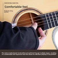 41-Inch 6-Steel-Strings Glossy-Finish Maple Neck Basswood Body Rosewood Fretboard Beginner-Professional Acoustic Guitar