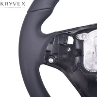 Kryvex pour F30/F32/F10/F20/F07/F01/E46/E60/E90/E92 Volant sport en alliage cuir fibre de carbone 35mm Grip