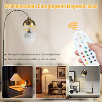 Ampoule LED SMD E27/E26 rechargeable RGB, télécommande sans fil, installation facile, usage résidentiel, dimmable, garantie de 3 ans
