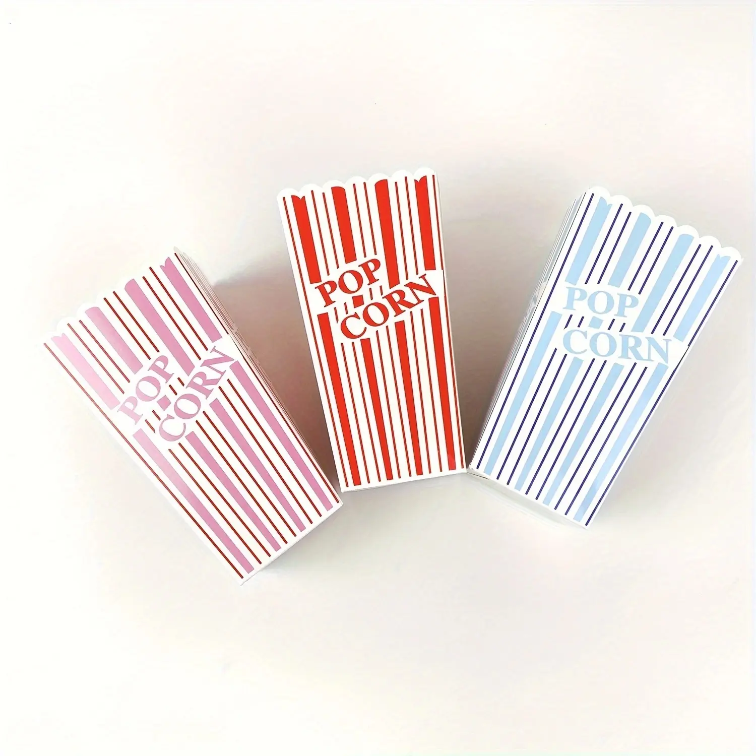 Cajas de palomitas de maíz grandes de cartón desechables de fábrica de Yiwu, caja de palomitas de maíz de papel impresa personalizada a la moda