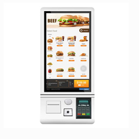 Sistema POS con Pantalla Táctil de 27 y 32 Pulgadas para Pedidos de Comida en Restaurantes, SDK, Pago de Autoservicio, Reconocimiento Facial, Pago con Código QR