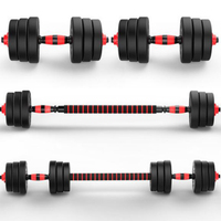 Mancuernas de Cemento para Gimnasio y Hogar, Equipo de Fitness, 10kg, 15kg, 20kg, 30kg, 40kg, 50kg, Juego de Mancuernas Ajustables, Barra de Pesas