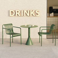 Chaises de jardin modernes, ensemble table et chaises de restaurant, chaises d'extérieur légères empilables, ensemble de canapés pour salle à manger, terrasse, boutique, café