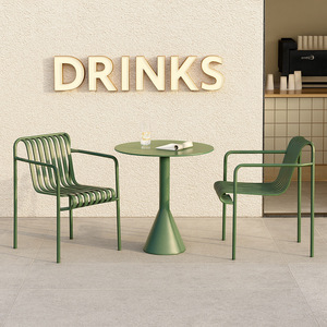 Nouvelle Arrivée Chaises Minimalistes d'Extérieur Canapé <span class=keywords><strong>de</strong></span> <span class=keywords><strong>Jardin</strong></span> Mobilier Métallique Léger Chaises Empilables pour Terrasse Zone Commerciale Patio - Product Image 2