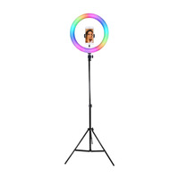 Anneau lumineux LED pliable et extensible HQ-18N de 160 cm (18 pouces) avec 3 modes de luminosité réglables pour éclairage photographique et selfie - En promotion