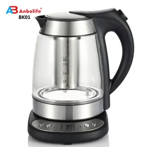 new product 1.7Llarge capacity kitchen appliance stainless steel electric glass water kettle with auto cut off system